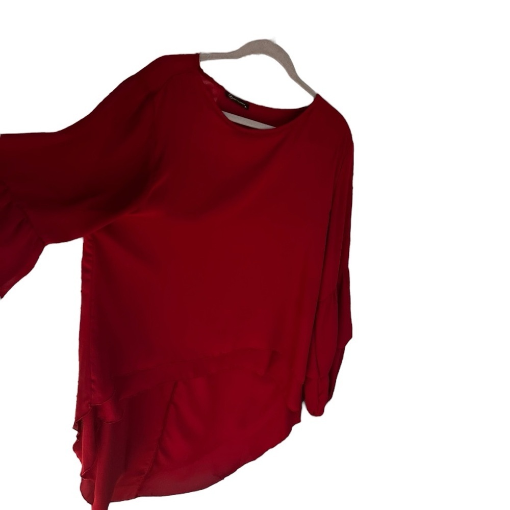 Red Hi-Low Flowy Dress​​ - Picture 4 of 6